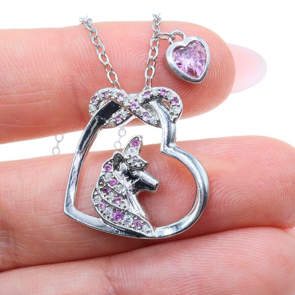 Unicorn Charm Necklace with Heart & Infinity Pendants for Christmas or Birthdays - Picture 4 of 7
